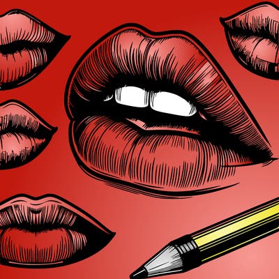 realistic  lips
