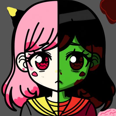 a split of a girl