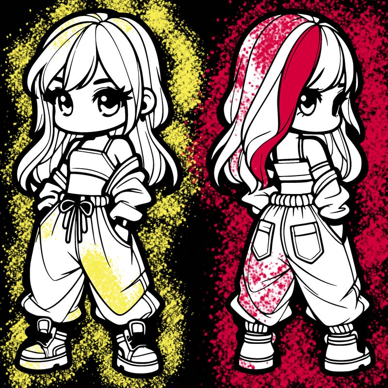 girl in crop top and baggy pants