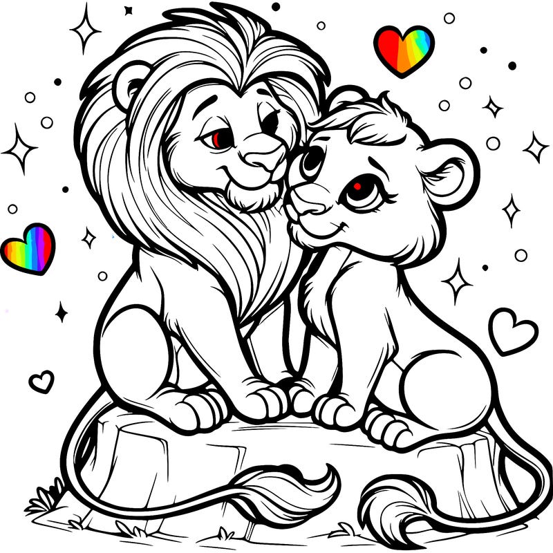 lion and lioness inlove