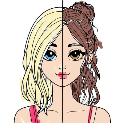 realistic girl split