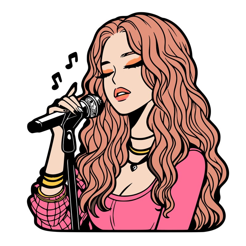 realistic female singer