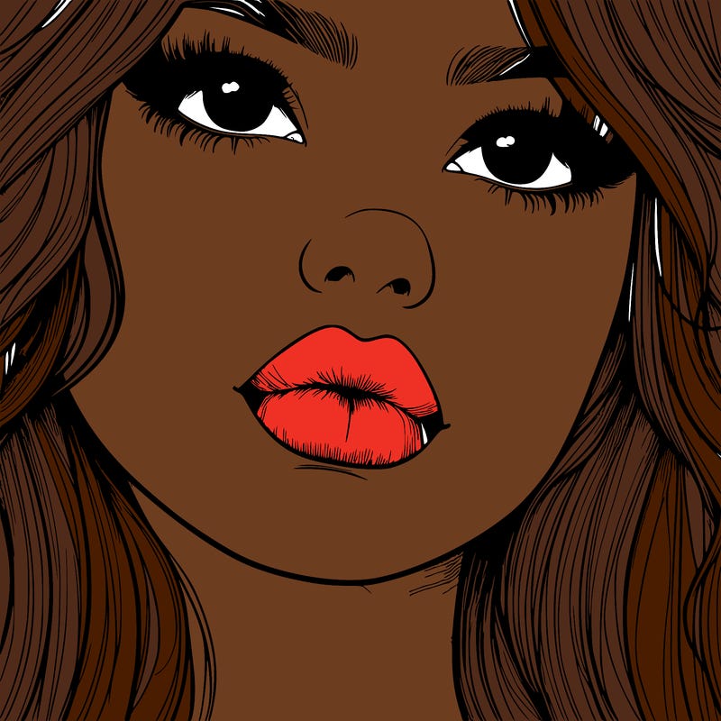 really realistic girl with lips