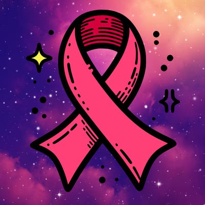 ribbon symbol of national breast cancer awareness month