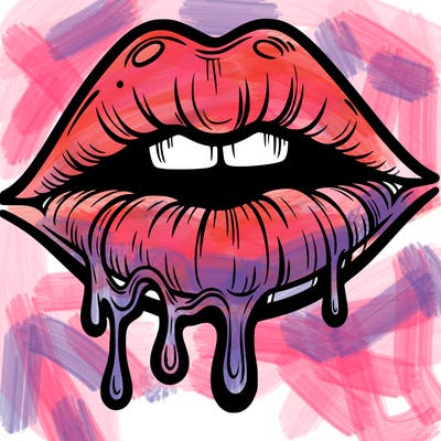 lips that look realistic and drip