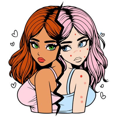 realistic girl split