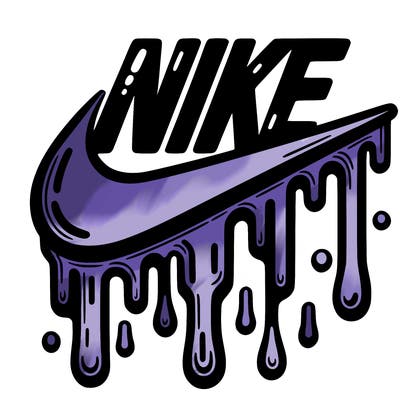 dripping nike logo