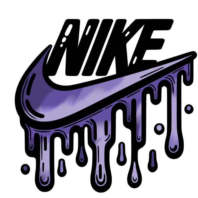 dripping nike logo