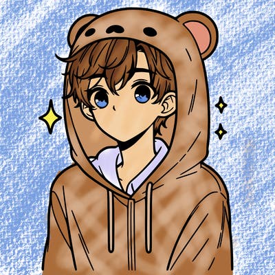 a 17 year old boy in a cute animal hoodie