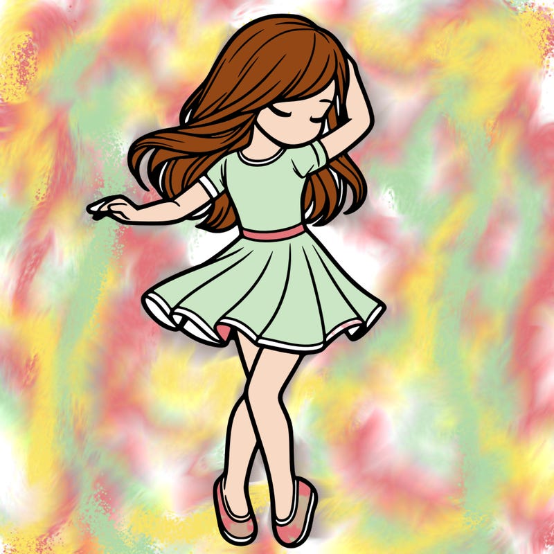 girl dancing  realistic