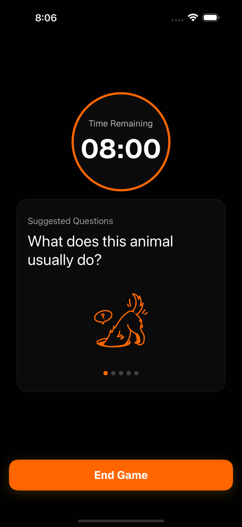 WHO'S THE SPY - منو الجاسوس - A screenshot of the Who's the Spy game showing a suggested question and a countdown timer for a social deduction match.