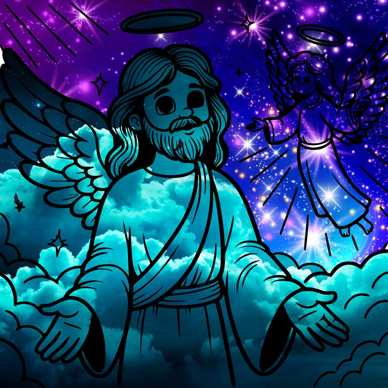 god jesus angel in heaven