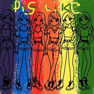 a group of girls wearing crop tops and shorts