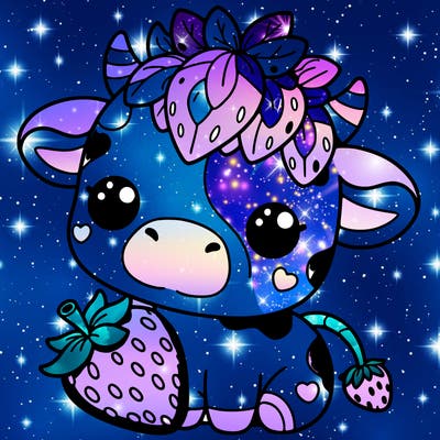 cute strawberry cow