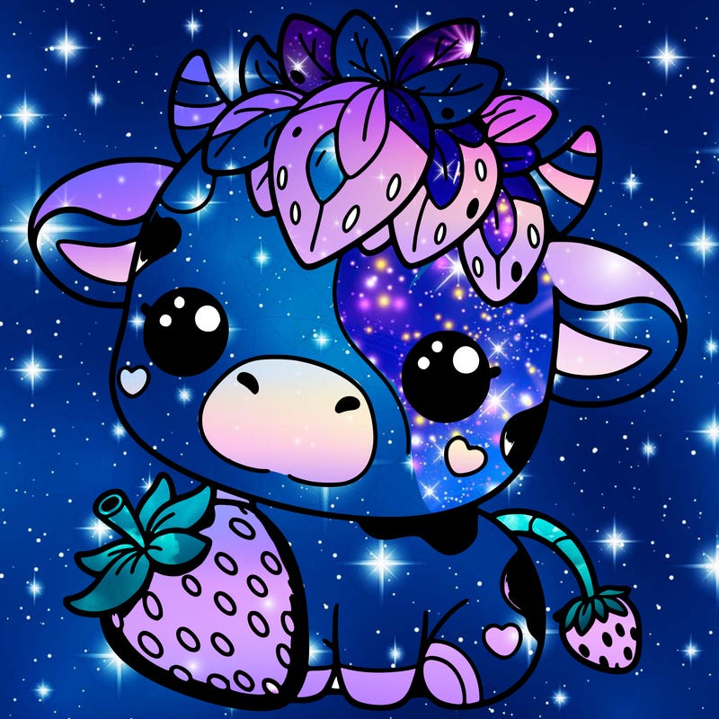 cute strawberry cow