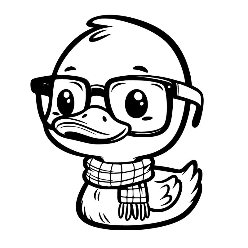 duck wearing glasses