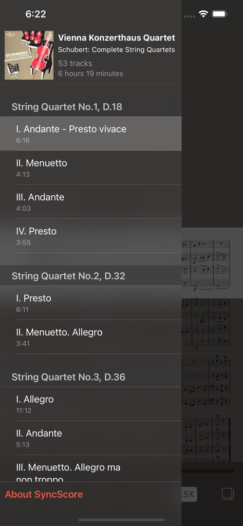 Schubert String Quartets - Music App | MWM