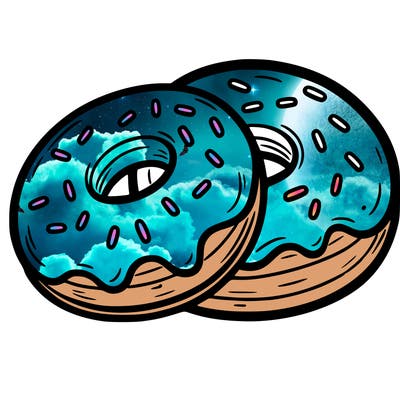 a piece of food doughnuts