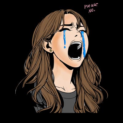 screaming realistic, girl