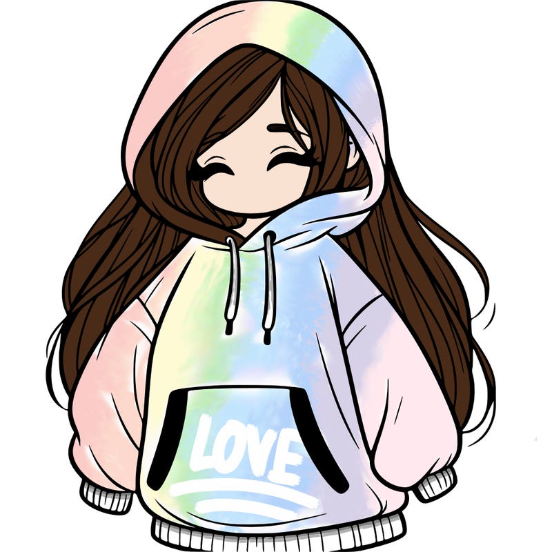 girl in oversized hoodie