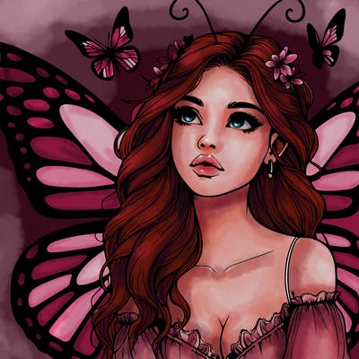 butterfly fairy realistic girl