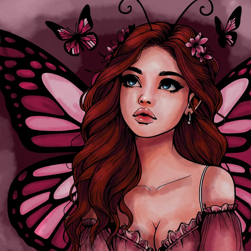 butterfly fairy realistic girl
