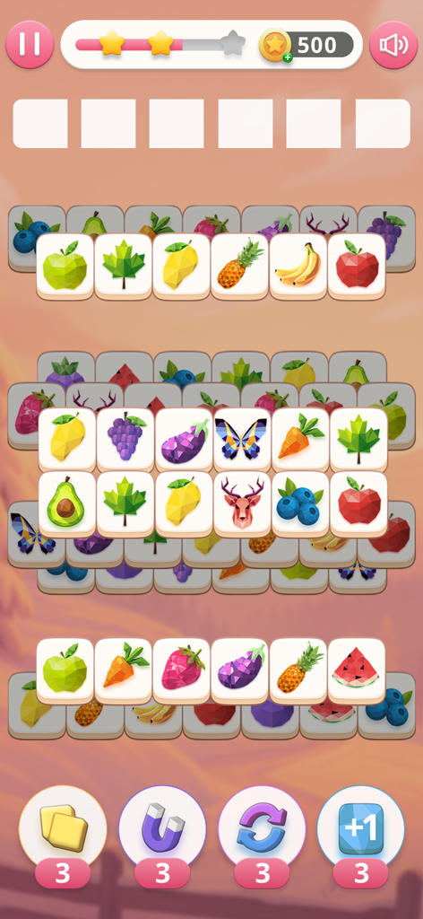 2 Tiles - Duo Match - A relaxing tile matching puzzle board featuring nature inspired icons in the 2 Tiles Duo Match mobile game
