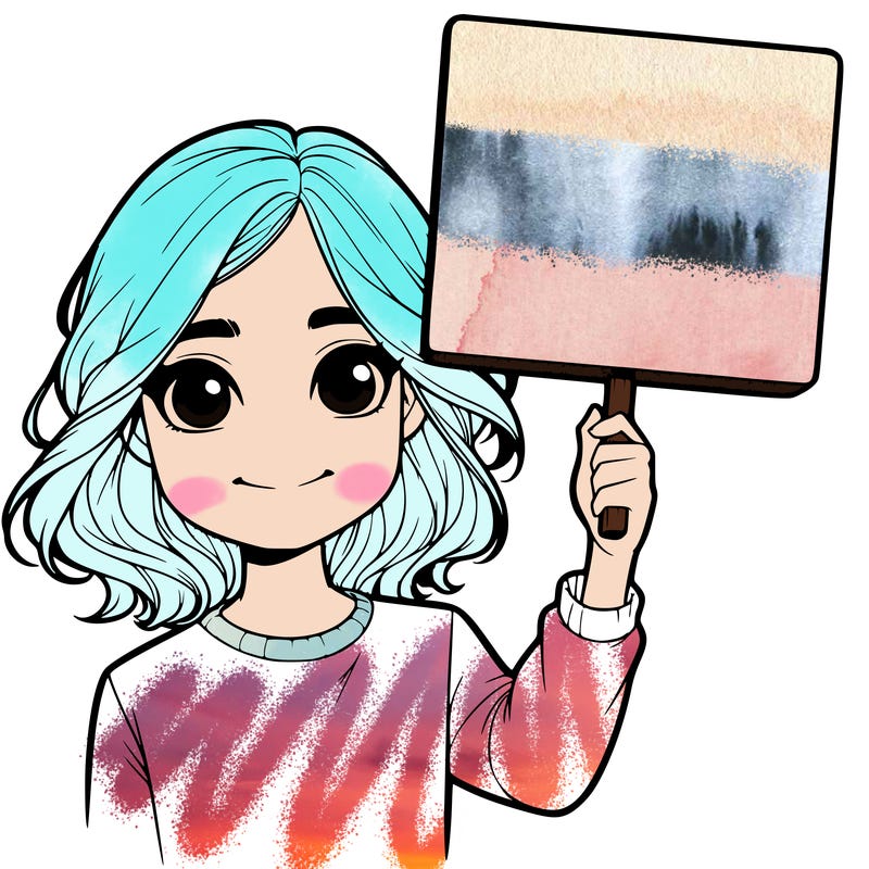 realistic girl holding up a sign