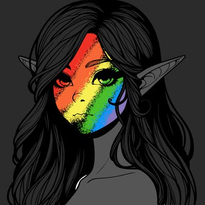 elf girl realistic dark fantasy