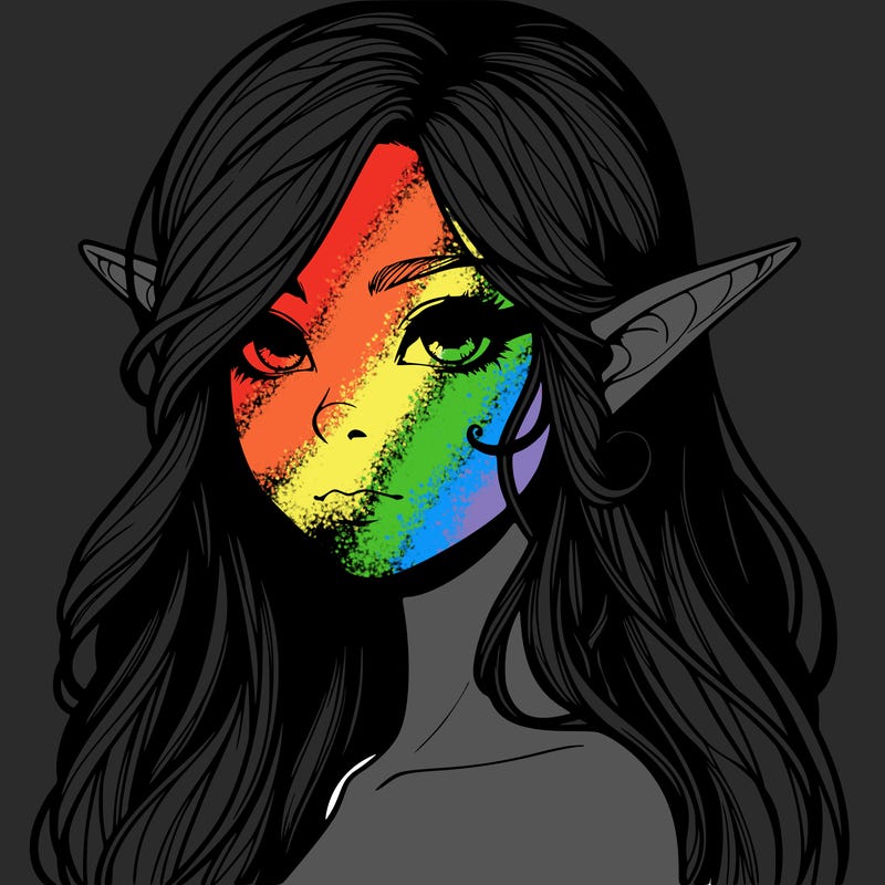 elf girl realistic dark fantasy