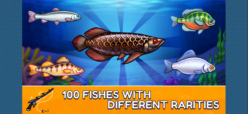 Nautical Life 2: Fishing RPG - Various colorful fish species available to catch in Nautical Life 2
