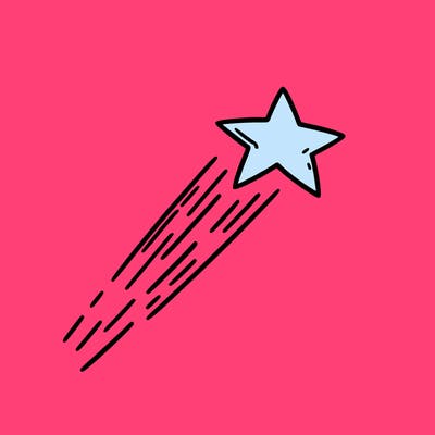 a shooting star in the sky