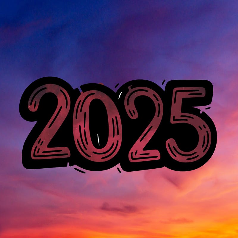 one line scrawled numbers sketch design “2025”