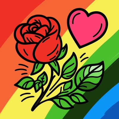 rose and heart