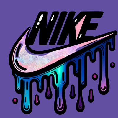 dripping nike logo