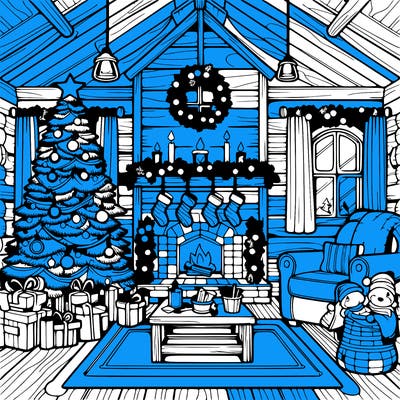 christmas house interior