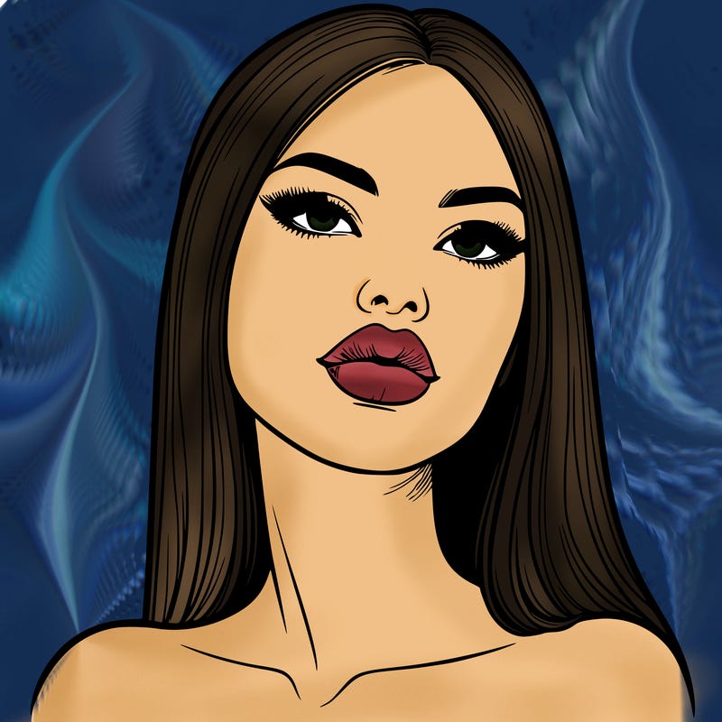 realistic woman with full lips