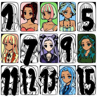 girls that look diffrent anime