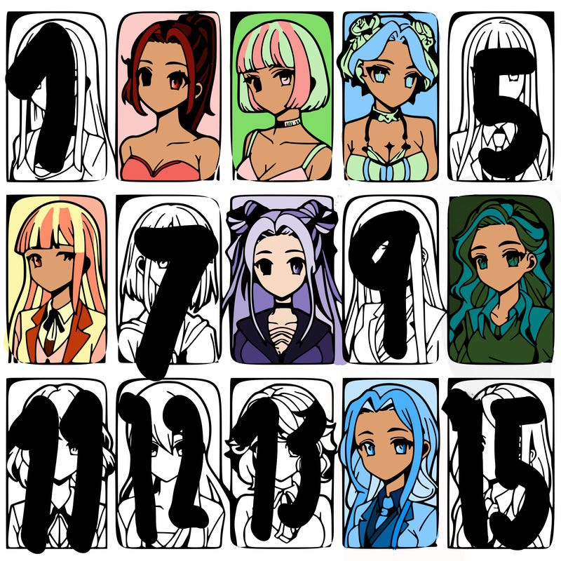 girls that look diffrent anime