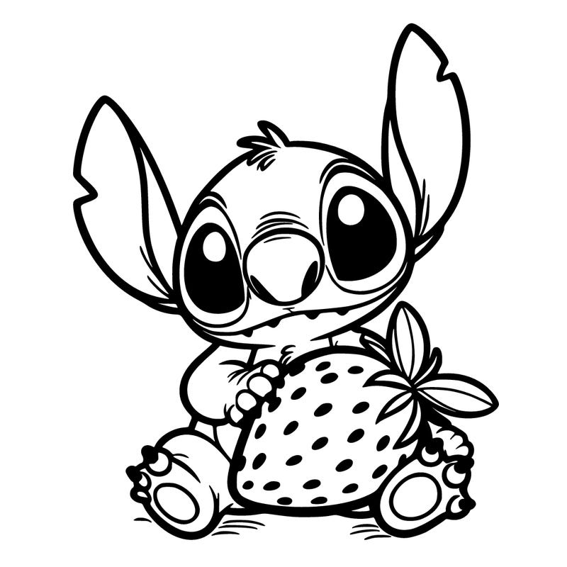 stitch with strawberry