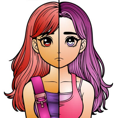 realistic girl split