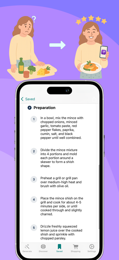 Monsavor - AI Powered Recipes - Detailed step by step recipe preparation guide on the Monsavor AI cooking app