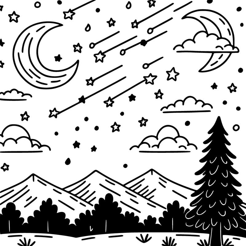 night sky drawing