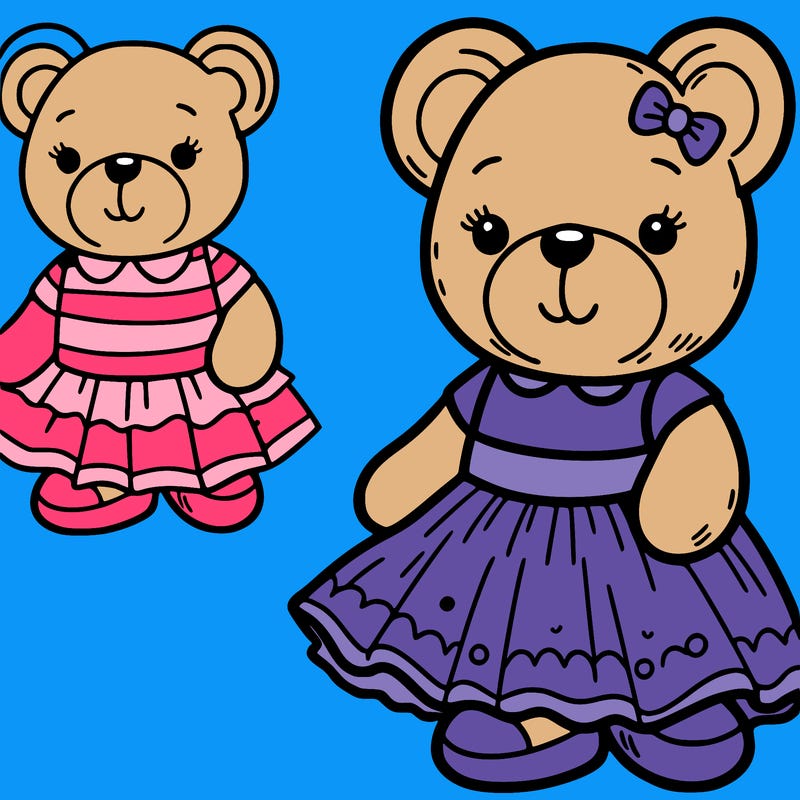 teddy bear in dress