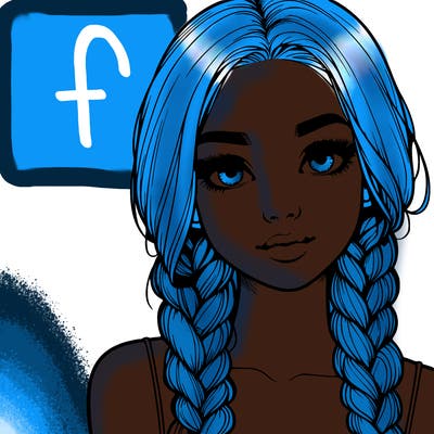 realistic girl with braids