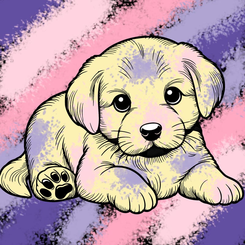 a cute realistic puppy