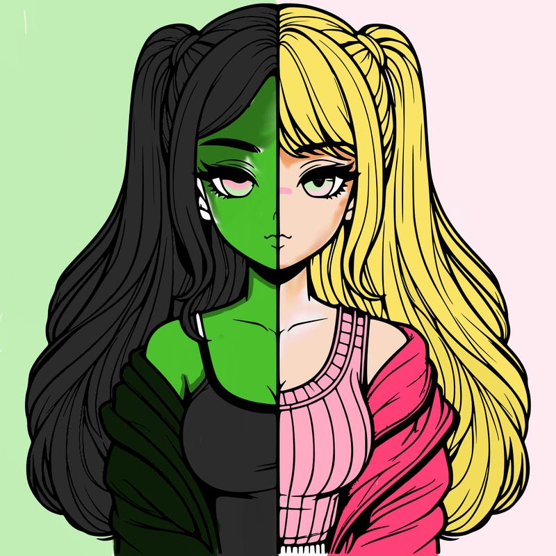 realistic girl split