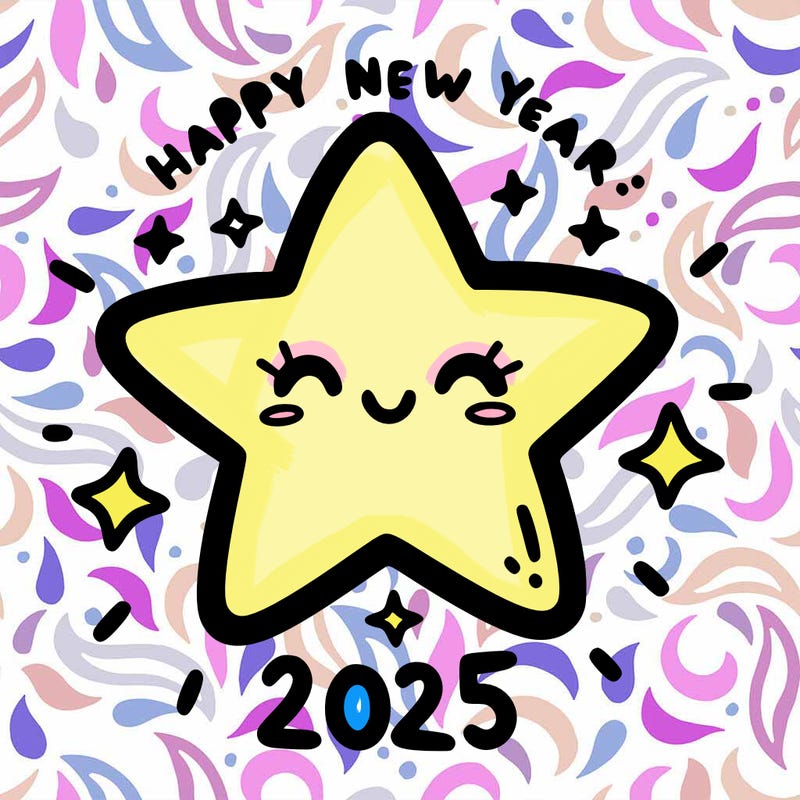 happy new year 2025 star wish