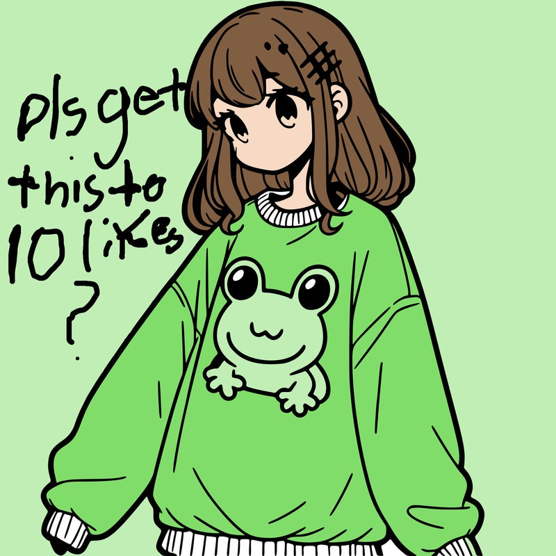 girl wearing frogging sweatshirt