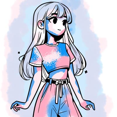 girl in a cute crop top